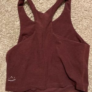 Brown Byeond Yoga cropped tank